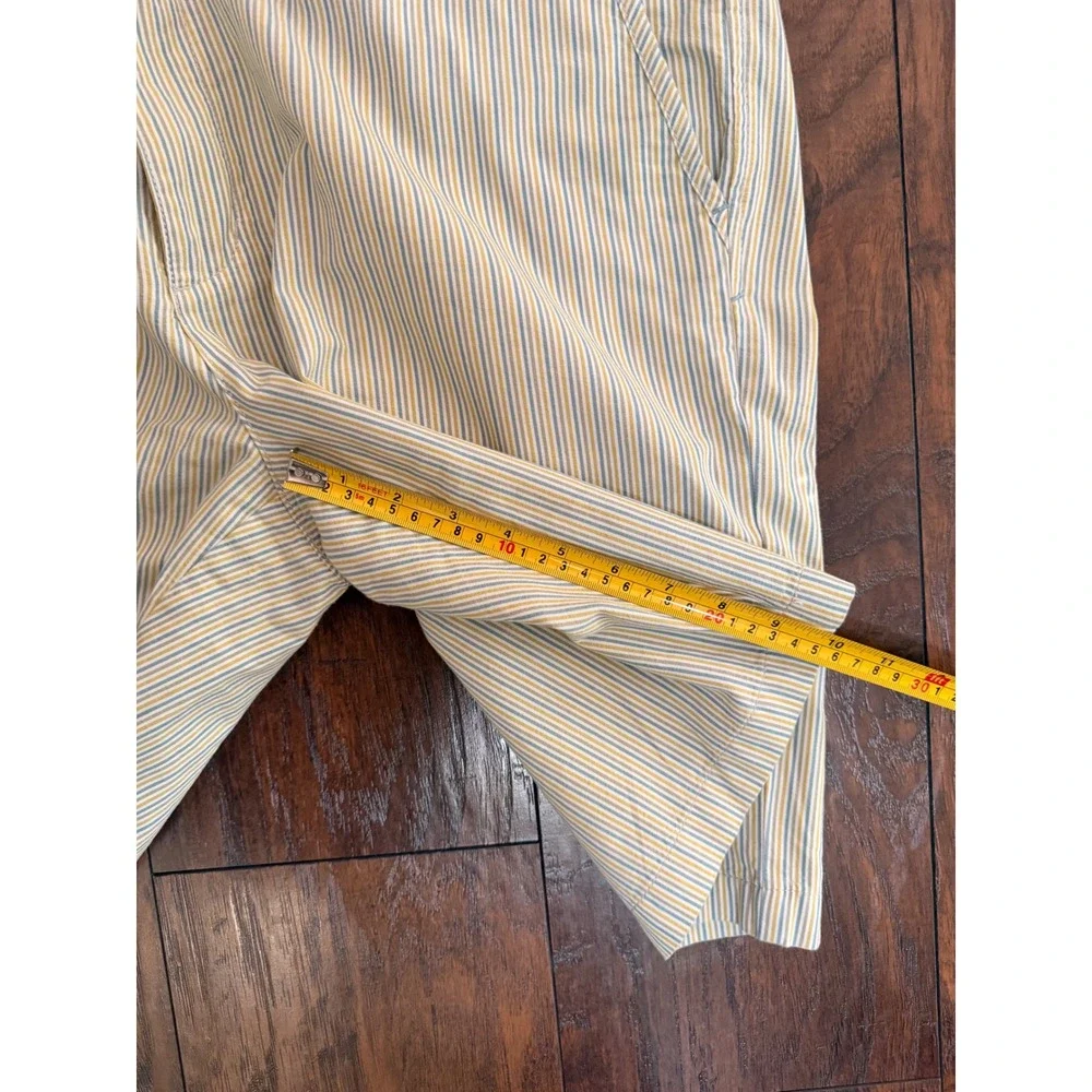 Tommy Bahama Paradise‎ Nation Mens Striped Cotton Shorts Blue Yellow Size 36